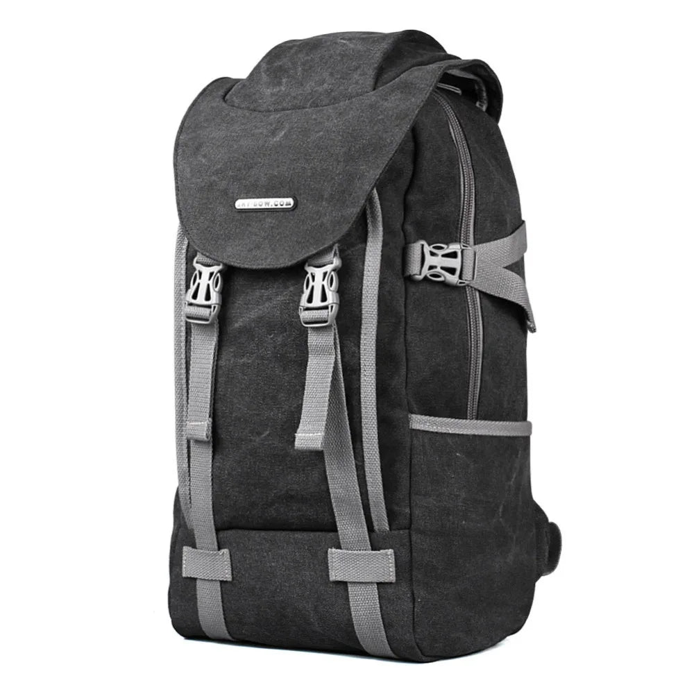 RUIL Canvas Backpack Men Travel Schoolbag 14.1Inch Laptop Notebook BackPack Laptop Large Capacity Computer Bag school Bag