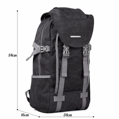RUIL Canvas Backpack Men Travel Schoolbag 14.1Inch Laptop Notebook BackPack Laptop Large Capacity Computer Bag school Bag