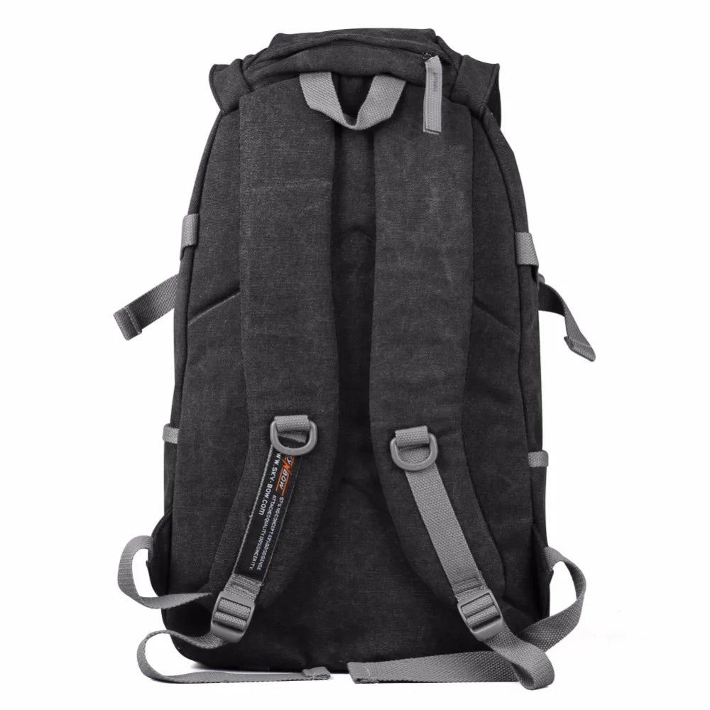 RUIL Canvas Backpack Men Travel Schoolbag 14.1Inch Laptop Notebook BackPack Laptop Large Capacity Computer Bag school Bag