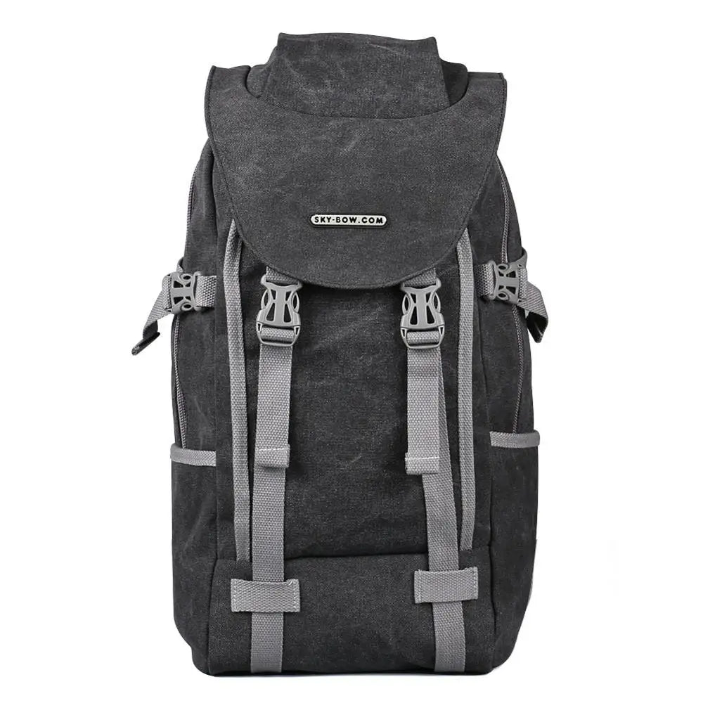 RUIL Canvas Backpack Men Travel Schoolbag 14.1Inch Laptop Notebook BackPack Laptop Large Capacity Computer Bag school Bag