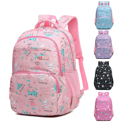 Rabbit School Bags For Teenage Girls Schoolbag Children Backpacks Cute Animal Print Canvas School Backpack Kids Book Bag Pack