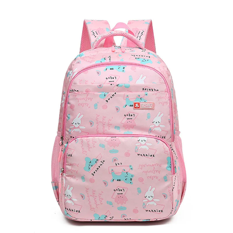Rabbit School Bags For Teenage Girls Schoolbag Children Backpacks Cute Animal Print Canvas School Backpack Kids Book Bag Pack