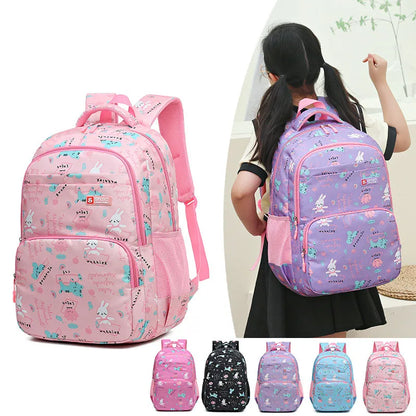 Rabbit School Bags For Teenage Girls Schoolbag Children Backpacks Cute Animal Print Canvas School Backpack Kids Book Bag Pack