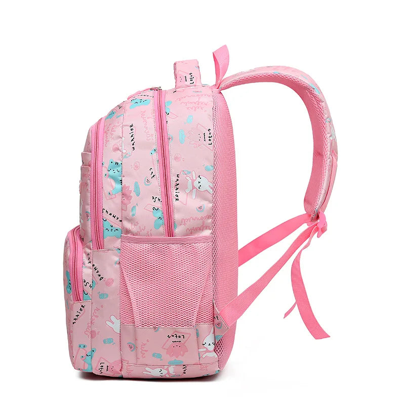 Rabbit School Bags For Teenage Girls Schoolbag Children Backpacks Cute Animal Print Canvas School Backpack Kids Book Bag Pack