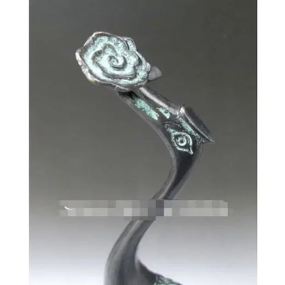 Rare CHINESE bronze Carved ' Red-crowned crane Turtle ' Statue