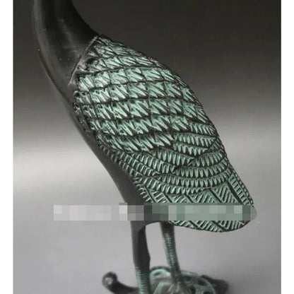 Rare CHINESE bronze Carved ' Red-crowned crane Turtle ' Statue