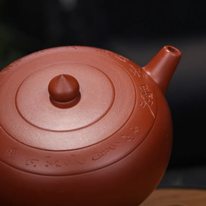 Raw Ore Dahongpao Handmade Tea Set, Zisha Yixing Pot, Kung-Fu Teapot, Purple Clay Drinkware
