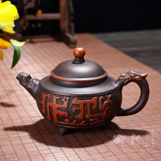 Raw Ore Household Teapot Handmade Large Capacity Tea Making Device Ceramic Purple Sand Kung Fu Tea Set Mainland China