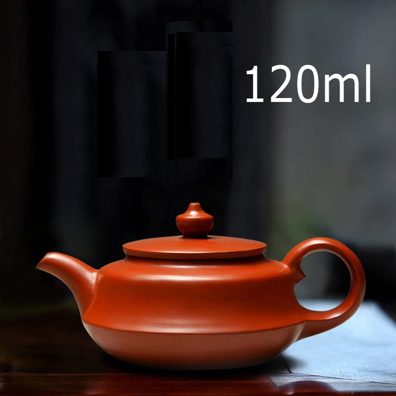 Raw Ore Zhu Ni Handmade Zhu Chu Teapot With Ball Holes Infuser Red Clay 120ml Antique Chinese Yixing Ceramic Kettle Xmas Gift