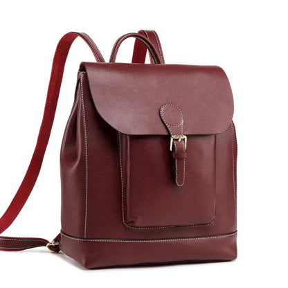 Real Cowhide Backpack Student School Daypack Single Shoulder Bags Fashion Travel Bag Knapsack Genuine Leather Women Rucksack