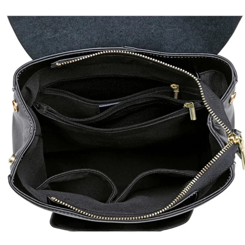 Real Cowhide Backpack Student School Daypack Single Shoulder Bags Fashion Travel Bag Knapsack Genuine Leather Women Rucksack