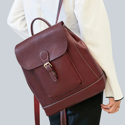 Real Cowhide Backpack Student School Daypack Single Shoulder Bags Fashion Travel Bag Knapsack Genuine Leather Women Rucksack