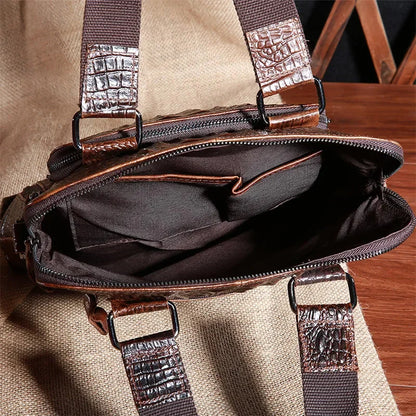 Real Genuine Leather Handbag Men Business Single Shoulder Bag Fashion Cross Body Messenger Bags Male Tote Men's Briefcase
