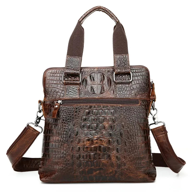 Real Genuine Leather Handbag Men Business Single Shoulder Bag Fashion Cross Body Messenger Bags Male Tote Men's Briefcase