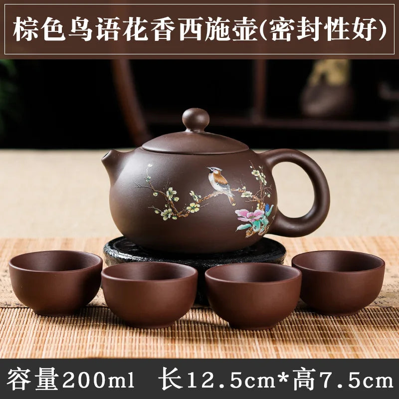 Real Handmade Yixing Clay Teapot Chinese Kettle Puer Tea Set Kung Fu Zisha Teaware