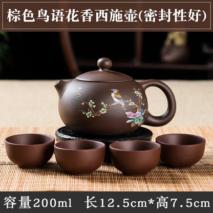 Real Handmade Yixing Clay Teapot Chinese Kettle Puer Tea Set Kung Fu Zisha Teaware