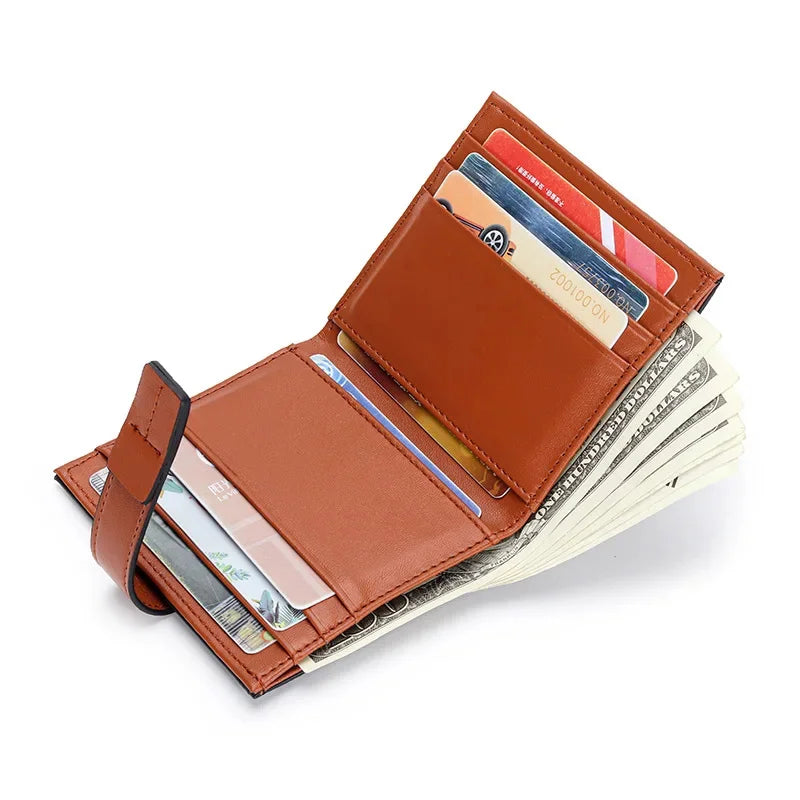Real Leather Women Folding 2024 New Female Fashion Design Multi Card Zero Wallet Coin Purse
