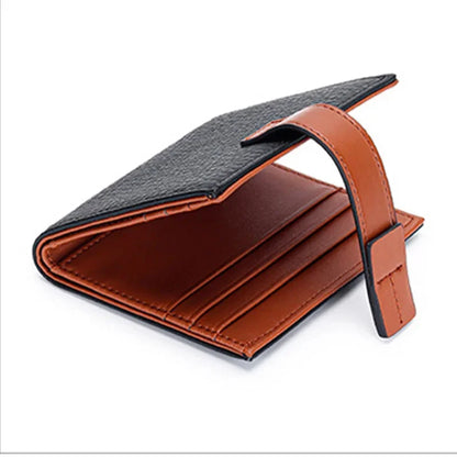 Real Leather Women Folding 2024 New Female Fashion Design Multi Card Zero Wallet Coin Purse