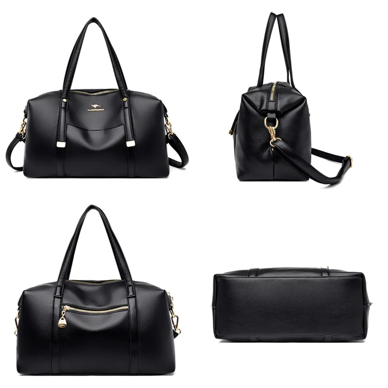 Real Women Soft Leather Shoulder Bags Luxury Women's Bag High Quality Ladies Handbag Fashion Female Messenger Bag Large Tote Sac