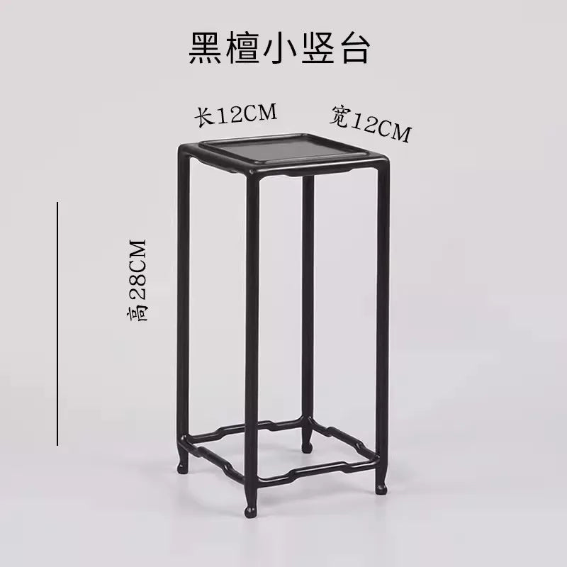 Rectangular Black Solid Wood Base, Fish Tank Vase, Bonsai, strange Stone, Handicraft and Decoration
