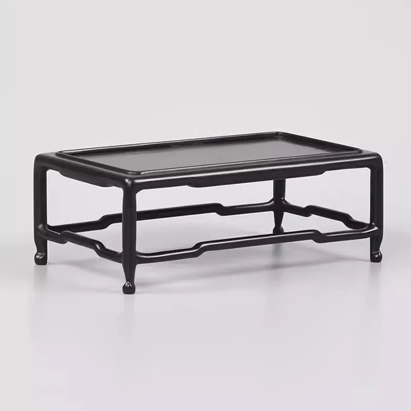 Rectangular Black Solid Wood Base, Fish Tank Vase, Bonsai, strange Stone, Handicraft and Decoration