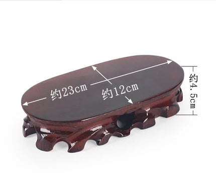 Rectangular Solid Wooden Carving Crafts Vase Ornaments Wood Block Floor Base Bonsai Teapots Aquarium Pedestal Display Stand