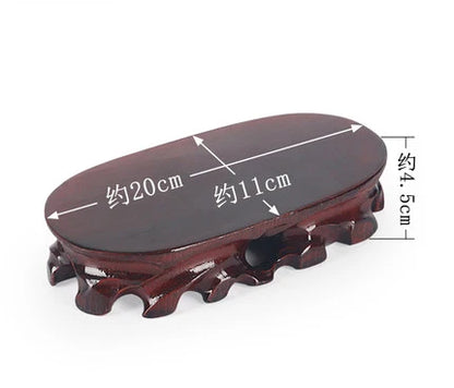 Rectangular Solid Wooden Carving Crafts Vase Ornaments Wood Block Floor Base Bonsai Teapots Aquarium Pedestal Display Stand