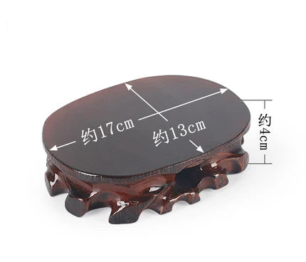 Rectangular Solid Wooden Carving Crafts Vase Ornaments Wood Block Floor Base Bonsai Teapots Aquarium Pedestal Display Stand