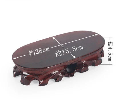 Rectangular Solid Wooden Carving Crafts Vase Ornaments Wood Block Floor Base Bonsai Teapots Aquarium Pedestal Display Stand