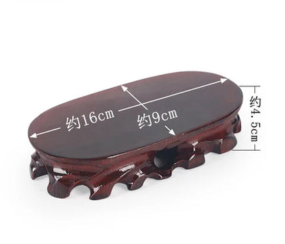 Rectangular Solid Wooden Carving Crafts Vase Ornaments Wood Block Floor Base Bonsai Teapots Aquarium Pedestal Display Stand
