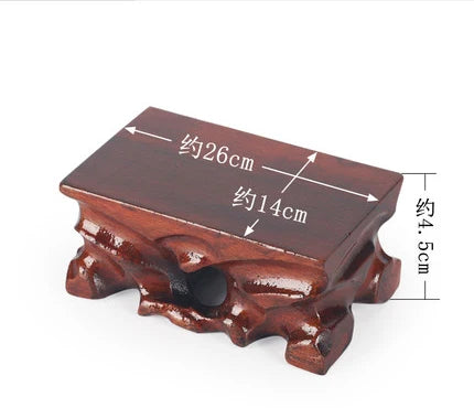 Rectangular Solid Wooden Carving Crafts Vase Ornaments Wood Block Floor Base Bonsai Teapots Aquarium Pedestal Display Stand