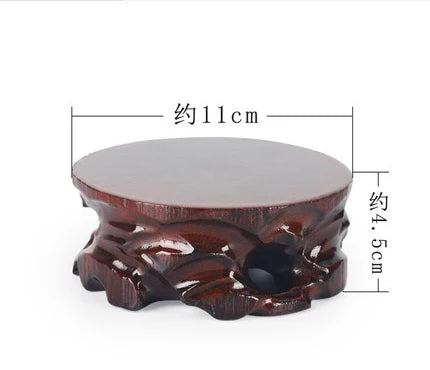 Rectangular Solid Wooden Carving Crafts Vase Ornaments Wood Block Floor Base Bonsai Teapots Aquarium Pedestal Display Stand
