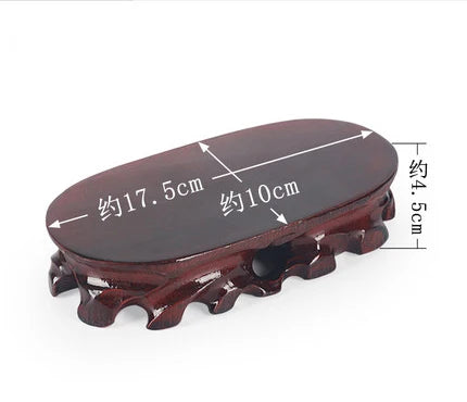 Rectangular Solid Wooden Carving Crafts Vase Ornaments Wood Block Floor Base Bonsai Teapots Aquarium Pedestal Display Stand