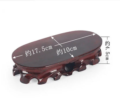 Rectangular Solid Wooden Carving Crafts Vase Ornaments Wood Block Floor Base Bonsai Teapots Aquarium Pedestal Display Stand