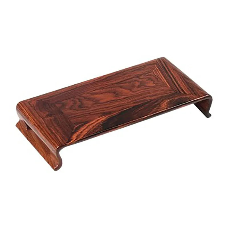 Rectangular wooden Buddha statue base, strange stone vase, tea pot, incense burner, decoration base