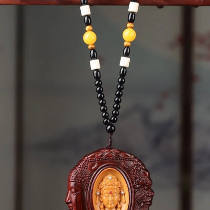 Red Sandalwood Carved  Car Pendant Pendant  with  One Reading , Men's  Handmade Carved Pendant, Hand Playing Handle gift