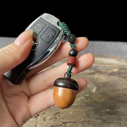 Red Sandalwood Luminous Keychain for Couples, Bag Pendant, Car Key Chain, Wooden Animals, Wood Wall Decor, Boys and Girls Decora