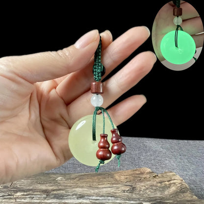 Red Sandalwood Luminous Keychain for Couples, Bag Pendant, Car Key Chain, Wooden Animals, Wood Wall Decor, Boys and Girls Decora