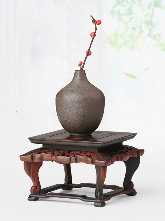 Red Wood Carving Handicraft Ornaments, Square Bracket, Flower Pots, Vase, strange Stone, Stone Buddha Statue Base