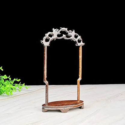 Red Wood Pendant Display Frame, Chinese Style Jewelry Frame, Antique Frame, Brush Holder, Carved Decoration