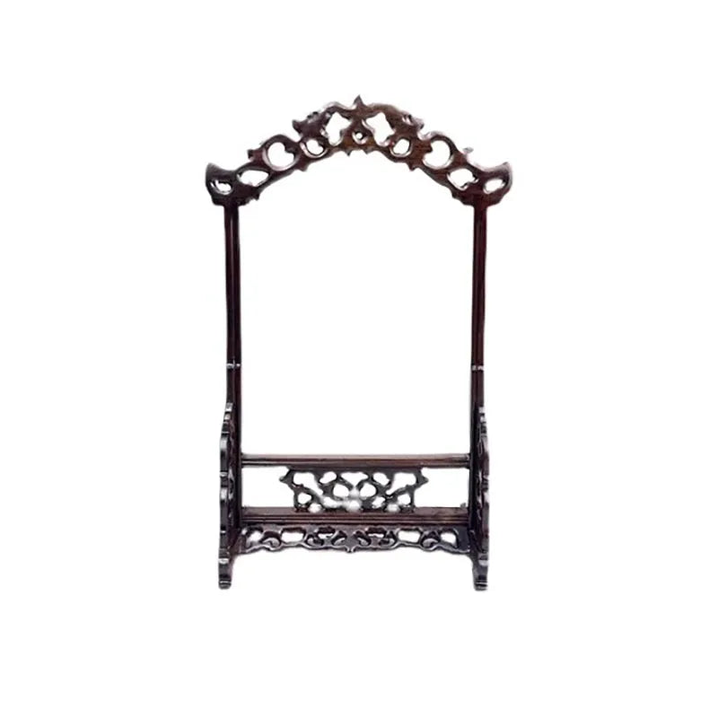 Red Wood Pendant Display Frame, Chinese Style Jewelry Frame, Antique Frame, Brush Holder, Carved Decoration