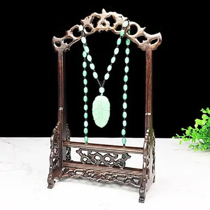 Red Wood Pendant Display Frame, Chinese Style Jewelry Frame, Antique Frame, Brush Holder, Carved Decoration