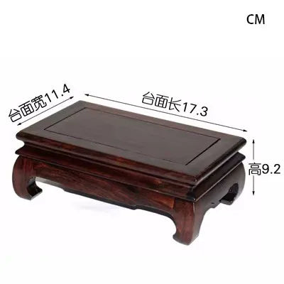 Red wood Buddha ornament base strange stone flowerpot vase bonsai aquarium handicraft solid wood rectangular bracket