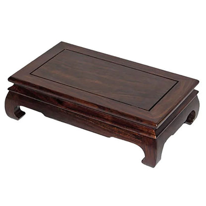 Red wood Buddha ornament base strange stone flowerpot vase bonsai aquarium handicraft solid wood rectangular bracket