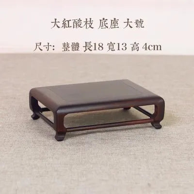 Redwood Miniature Potted Display Bracket, Solid Wood, Red Sour Branches, Simple Tea Pot, Incense Stove, Flower Vase Decoration