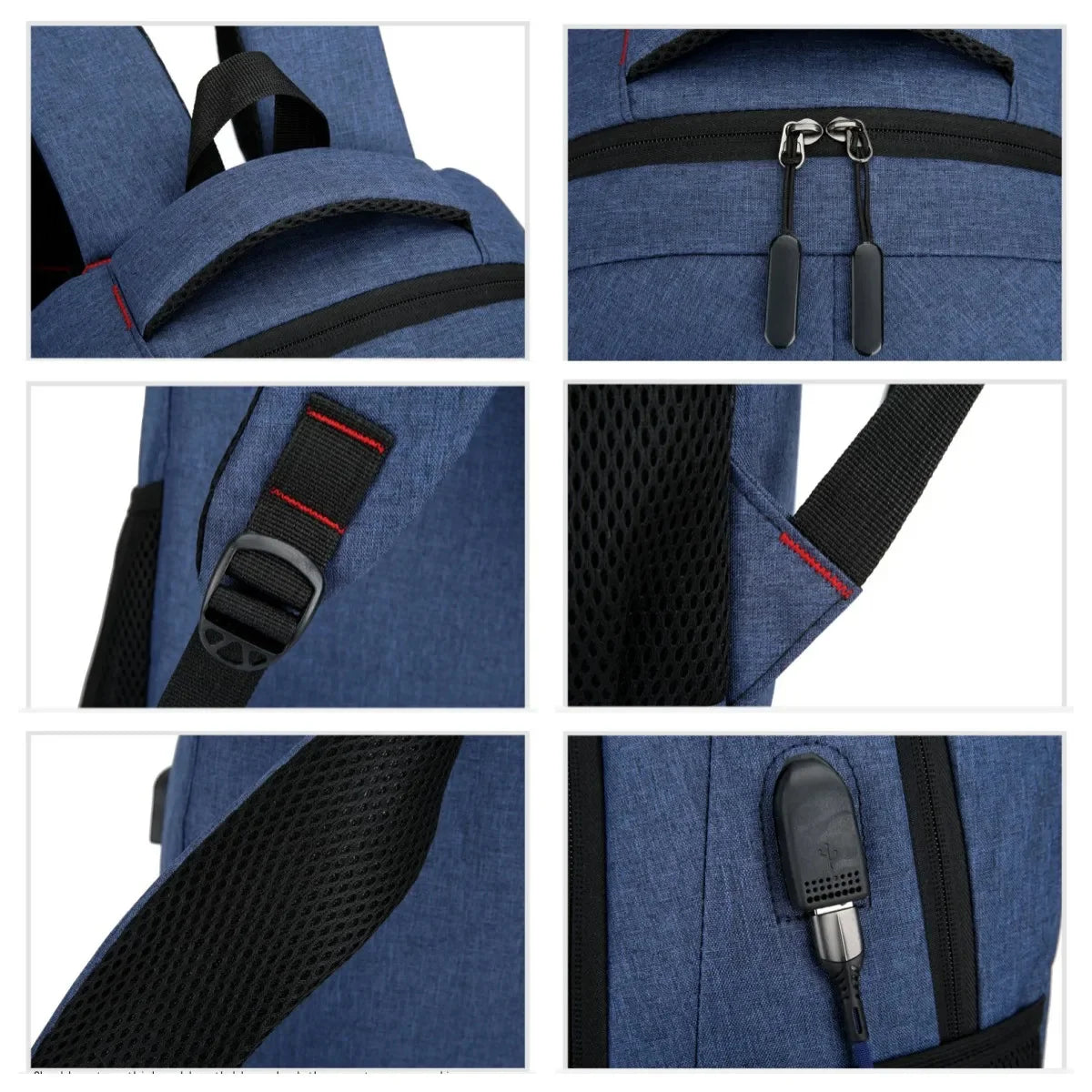 Reflective Men's 15.6 Inch Laptop Backpack USB Waterproof Notebook School Travel Bag Schoolbags Pack For Male Women Female