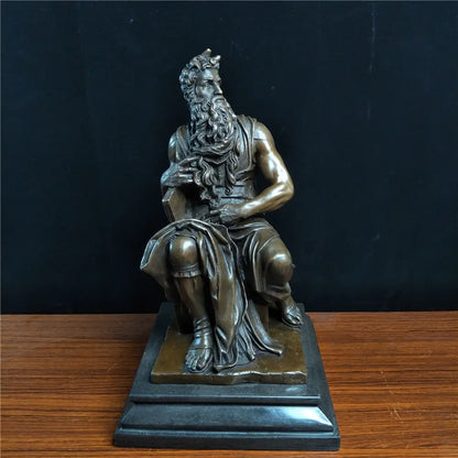 Religious Statue Moses Indoor Decor Bronze Sculpture TPY-010 QIbronze Crafts Carving Decoration