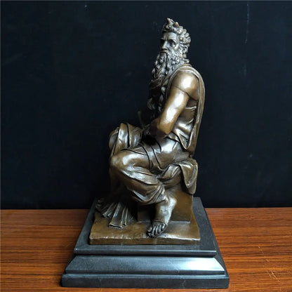 Religious Statue Moses Indoor Decor Bronze Sculpture TPY-010 QIbronze Crafts Carving Decoration