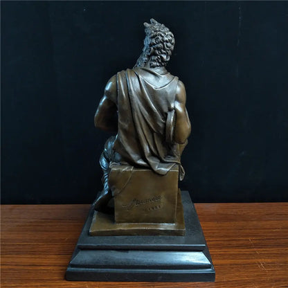 Religious Statue Moses Indoor Decor Bronze Sculpture TPY-010 QIbronze Crafts Carving Decoration