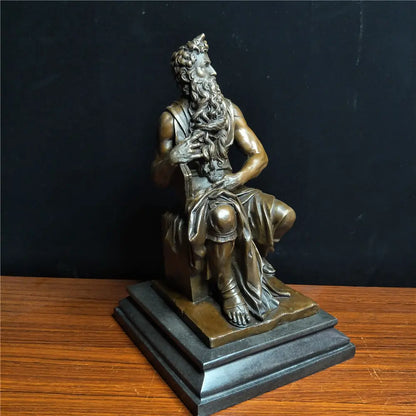 Religious Statue Moses Indoor Decor Bronze Sculpture TPY-010 QIbronze Crafts Carving Decoration